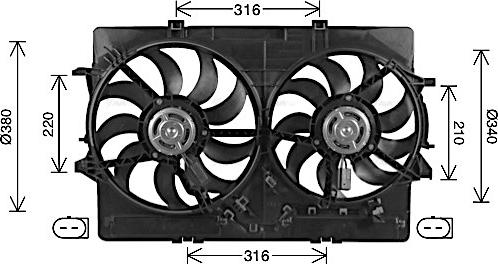 Ava Quality Cooling AI7522 - Ventola, Raffreddamento motore autozon.pro