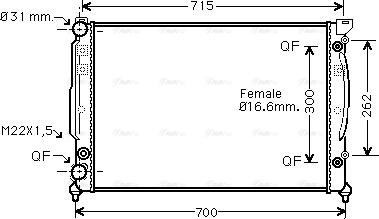 Ava Quality Cooling AIA2109 - Radiatore, Raffreddamento motore autozon.pro