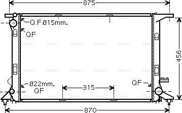 Ava Quality Cooling AIA2290 - Radiatore, Raffreddamento motore autozon.pro