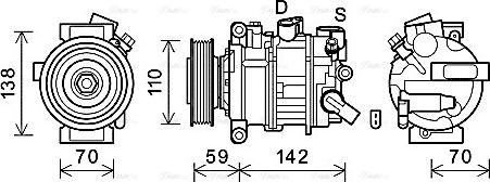 Ava Quality Cooling AIAK401 - Compressore, Climatizzatore autozon.pro