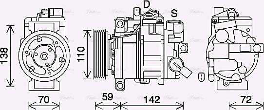 Ava Quality Cooling AIAK411 - Compressore, Climatizzatore autozon.pro