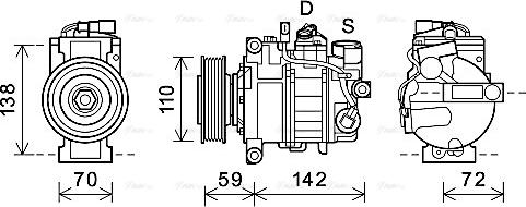 Ava Quality Cooling AIAK396 - Compressore, Climatizzatore autozon.pro