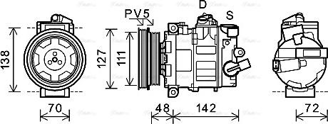 Ava Quality Cooling AIAK359 - Compressore, Climatizzatore autozon.pro