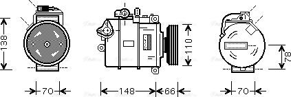 Ava Quality Cooling AIAK247 - Compressore, Climatizzatore autozon.pro