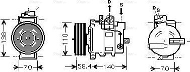 Ava Quality Cooling AIAK274 - Compressore, Climatizzatore autozon.pro