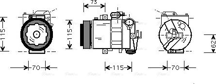 Ava Quality Cooling AI K014 - Compressore, Climatizzatore autozon.pro