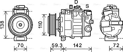 Ava Quality Cooling AIK398 - Compressore, Climatizzatore autozon.pro