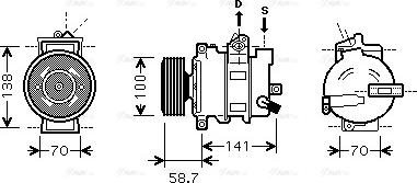 Ava Quality Cooling AI K287 - Compressore, Climatizzatore autozon.pro