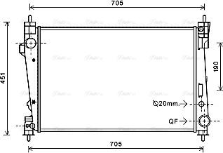 Ava Quality Cooling AL2123 - Radiatore, Raffreddamento motore autozon.pro