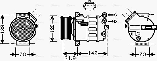 Ava Quality Cooling ALAK112 - Compressore, Climatizzatore autozon.pro