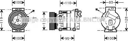 Ava Quality Cooling AL K019 - Compressore, Climatizzatore autozon.pro