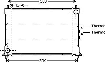 Ava Quality Cooling AU 2068 - Radiatore, Raffreddamento motore autozon.pro