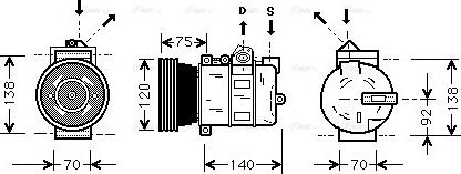 Ava Quality Cooling AUAK043 - Compressore, Climatizzatore autozon.pro