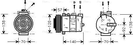 Ava Quality Cooling AUAK056 - Compressore, Climatizzatore autozon.pro