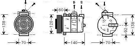 Ava Quality Cooling AUAK050 - Compressore, Climatizzatore autozon.pro