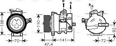 Ava Quality Cooling AUAK188 - Compressore, Climatizzatore autozon.pro