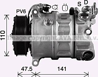 Ava Quality Cooling AUK341 - Compressore, Climatizzatore autozon.pro