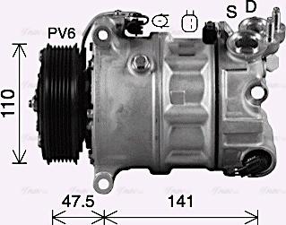 Ava Quality Cooling AUAK341 - Compressore, Climatizzatore autozon.pro