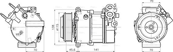 Ava Quality Cooling AUAK354 - Compressore, Climatizzatore autozon.pro