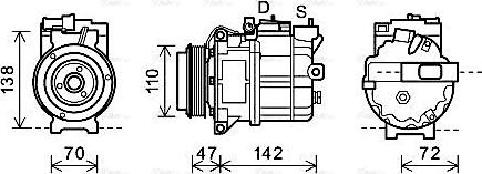 Ava Quality Cooling AUAK208 - Compressore, Climatizzatore autozon.pro