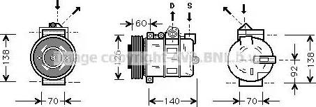 Ava Quality Cooling AU K050 - Compressore, Climatizzatore autozon.pro