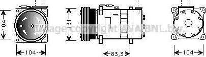 Ava Quality Cooling AU K003 - Compressore, Climatizzatore autozon.pro