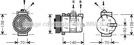 Ava Quality Cooling AU K038 - Compressore, Climatizzatore autozon.pro