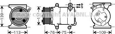 Ava Quality Cooling AU K185 - Compressore, Climatizzatore autozon.pro