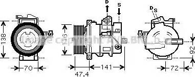 Ava Quality Cooling AU K188 - Compressore, Climatizzatore autozon.pro