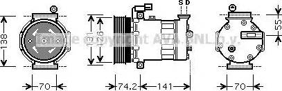 Ava Quality Cooling AU K171 - Compressore, Climatizzatore autozon.pro