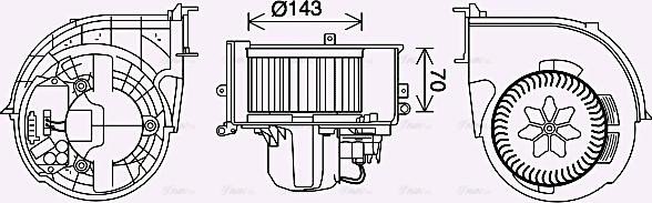 Ava Quality Cooling BW8574 - Ventilatore abitacolo autozon.pro