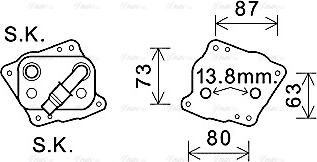 Ava Quality Cooling BW3412 - Radiatore olio, Olio motore autozon.pro