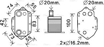 Ava Quality Cooling BW3554 - Radiatore olio, Olio motore autozon.pro