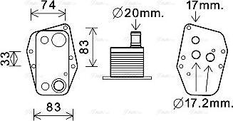 Ava Quality Cooling BW3555 - Radiatore olio, Olio motore autozon.pro