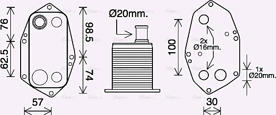 Ava Quality Cooling BW3571 - Radiatore olio, Olio motore autozon.pro