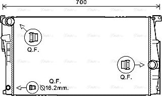 Ava Quality Cooling BW2453 - Radiatore, Raffreddamento motore autozon.pro