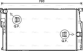 Ava Quality Cooling BW2455 - Radiatore, Raffreddamento motore autozon.pro
