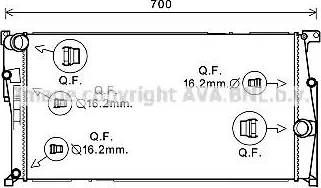 Ava Quality Cooling BW2456 - Radiatore, Raffreddamento motore autozon.pro