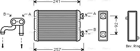 Ava Quality Cooling BWA6257 - Scambiatore calore, Riscaldamento abitacolo autozon.pro