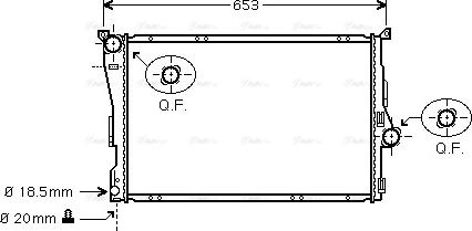 Ava Quality Cooling BWA2205 - Radiatore, Raffreddamento motore autozon.pro