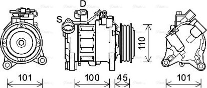 Ava Quality Cooling BWAK499 - Compressore, Climatizzatore autozon.pro