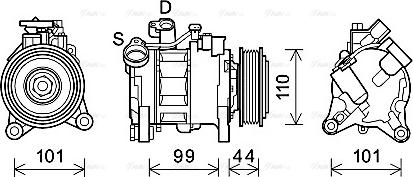 Ava Quality Cooling BWAK498 - Compressore, Climatizzatore autozon.pro