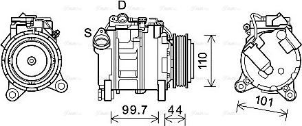 Ava Quality Cooling BWAK493 - Compressore, Climatizzatore autozon.pro