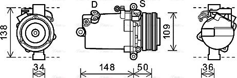 Ava Quality Cooling BWAK408 - Compressore, Climatizzatore autozon.pro