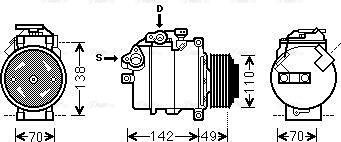 Ava Quality Cooling BWAK411 - Compressore, Climatizzatore autozon.pro