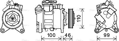 Ava Quality Cooling BWAK489 - Compressore, Climatizzatore autozon.pro