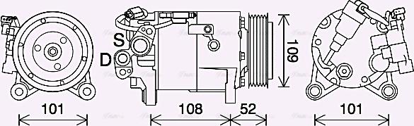 Ava Quality Cooling BWAK566 - Compressore, Climatizzatore autozon.pro