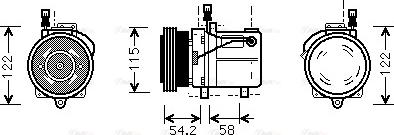 Ava Quality Cooling BWAK059 - Compressore, Climatizzatore autozon.pro