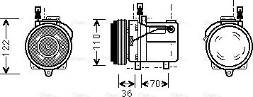 Ava Quality Cooling BWAK060 - Compressore, Climatizzatore autozon.pro