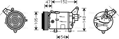 Ava Quality Cooling BWAK076 - Compressore, Climatizzatore autozon.pro